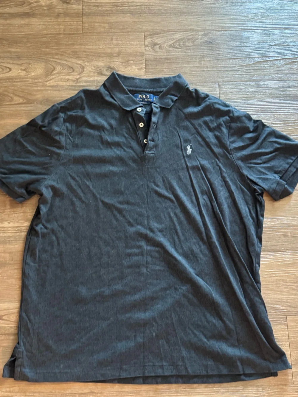 Ralph Lauren Men's Black Polo Shirt with Embroidered Pony